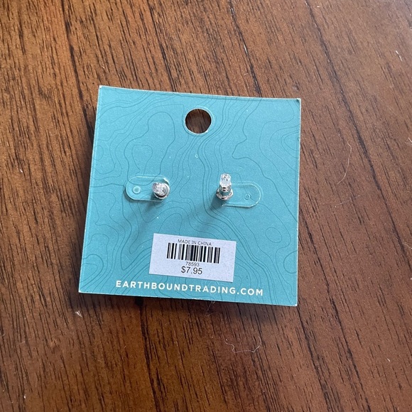 EARTHBOUND Silver Stud MUSHROOM Earrings - Picture 2 of 2